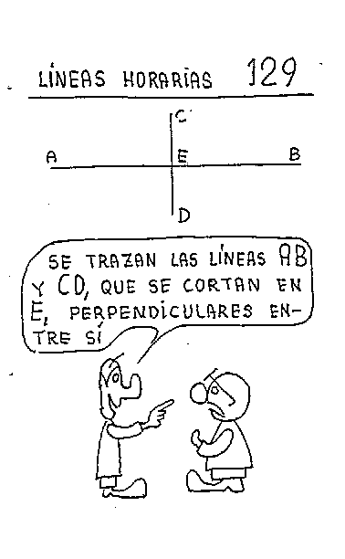 Líneas horarios 01 del reloj vertical