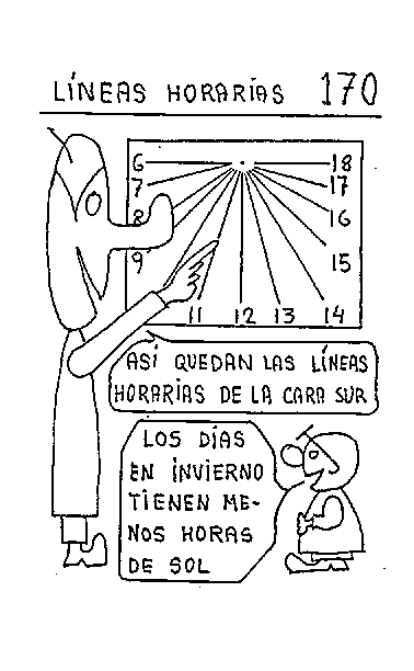 Líneas horarias 07 del reloj ecuatorial