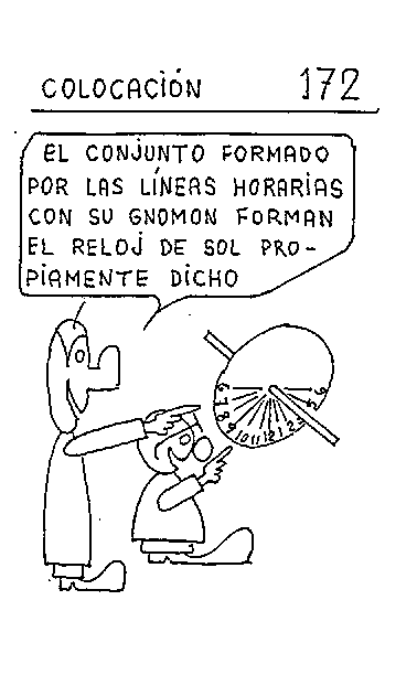 Colocación 01 del reloj ecuatorial