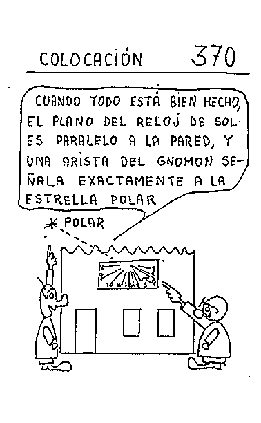 Colocación 04 del reloj vertical declinante a poniente